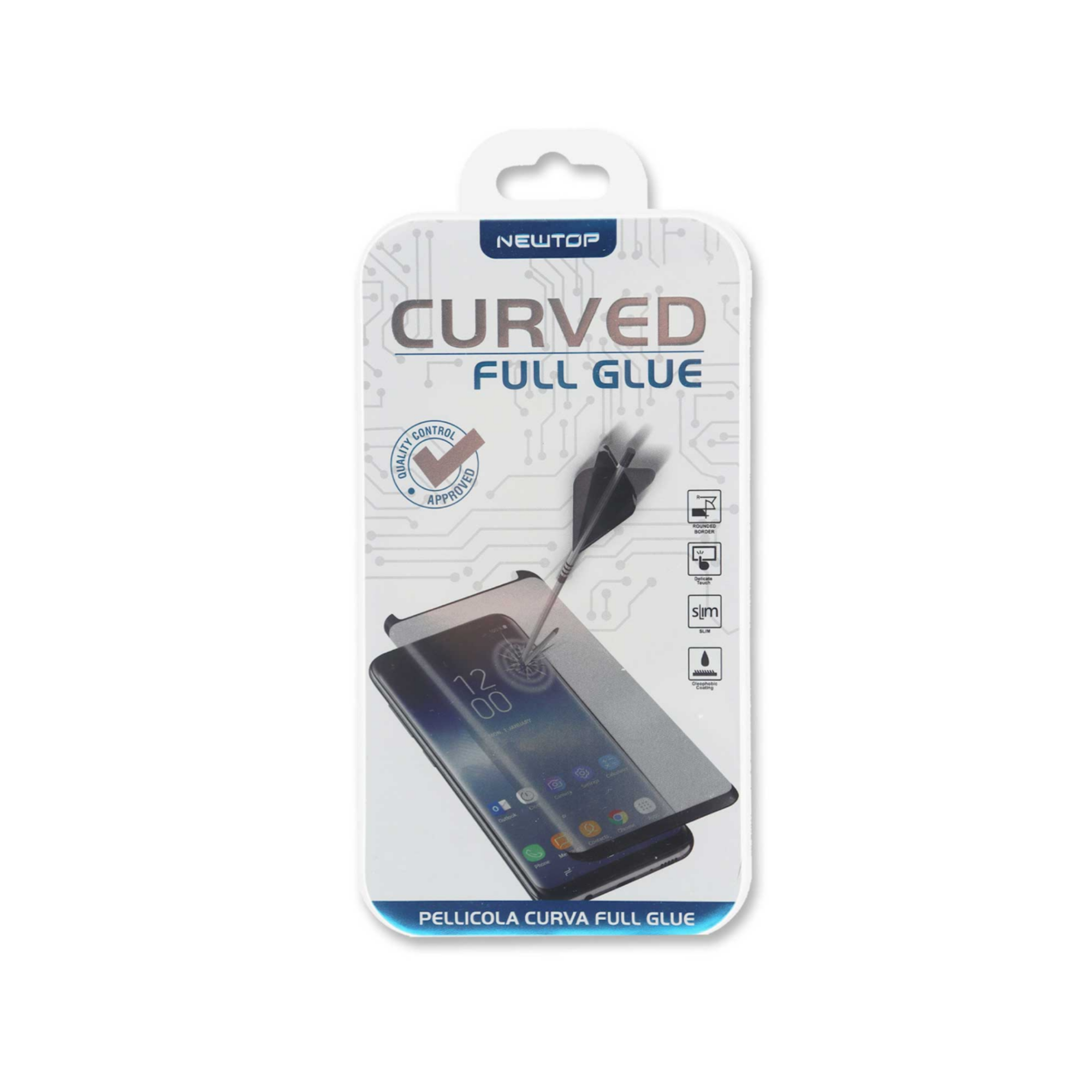 Pellicola Vetro Temperato Curved Full Glue 9H Newtop Per Motorola