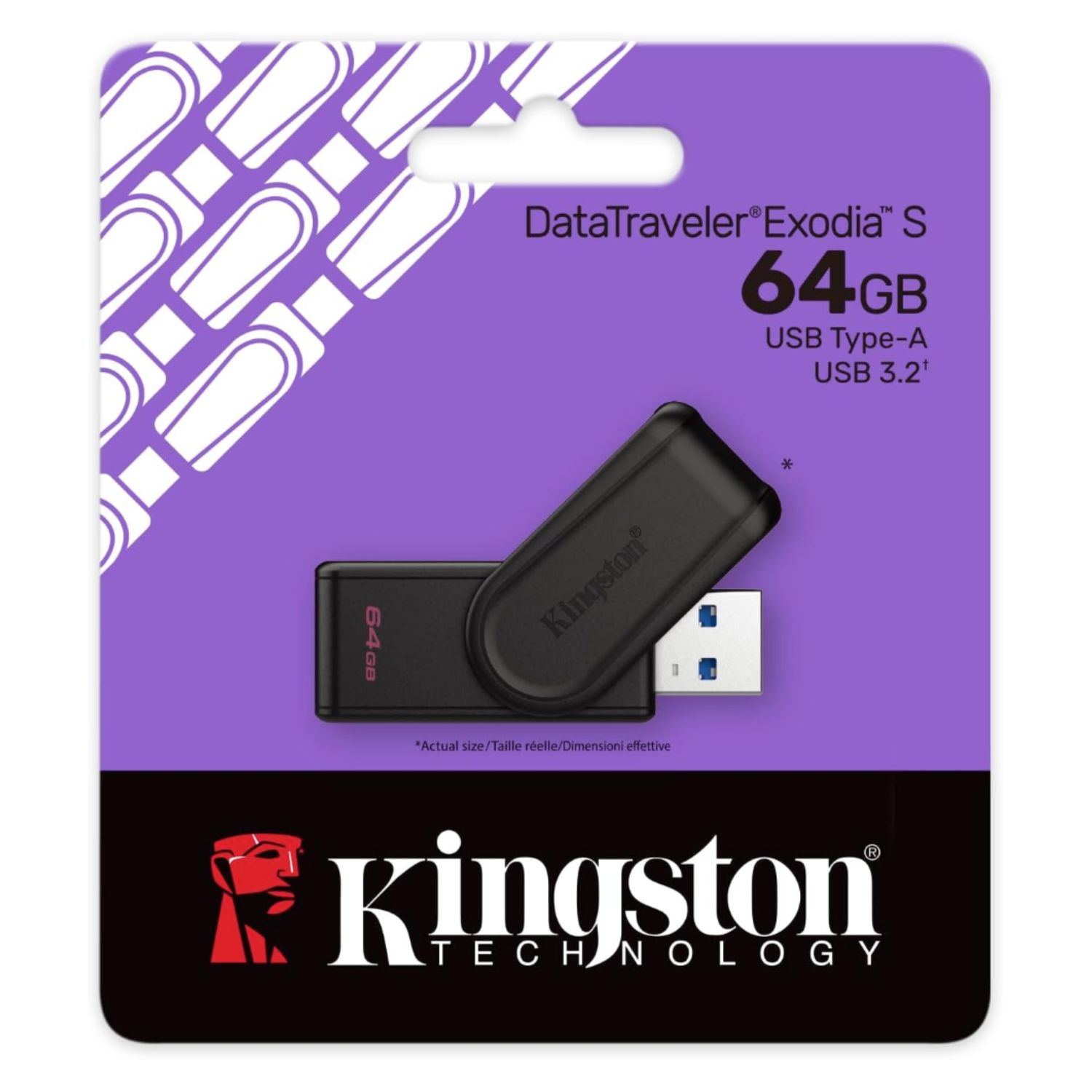 Kingston DataTraveler Exodia S USB 3.2 Gen 1 Flash Drive 64GB