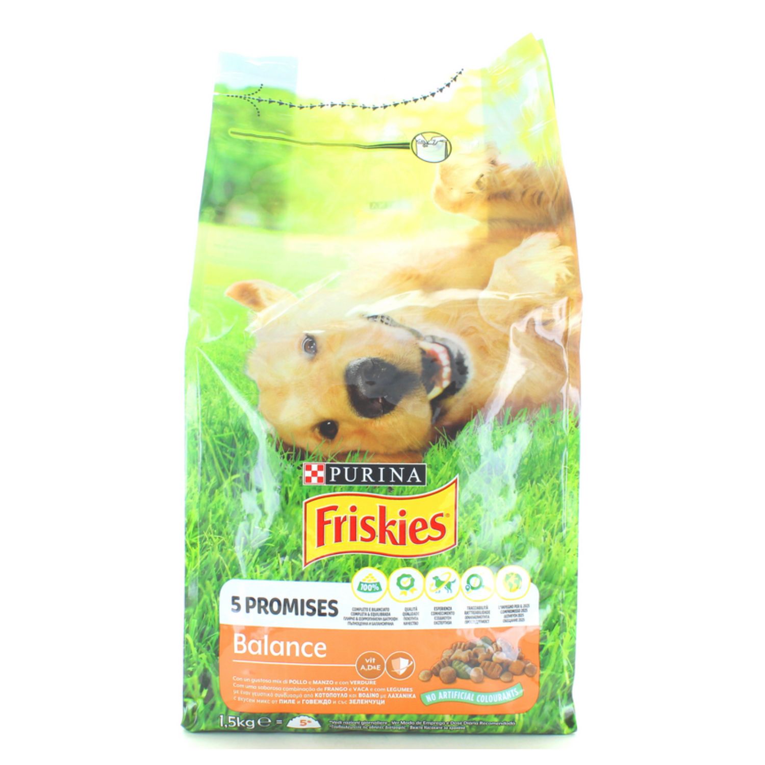 Friskies Crocchette Cane Pollo Manzo Verdure 1,5 kg