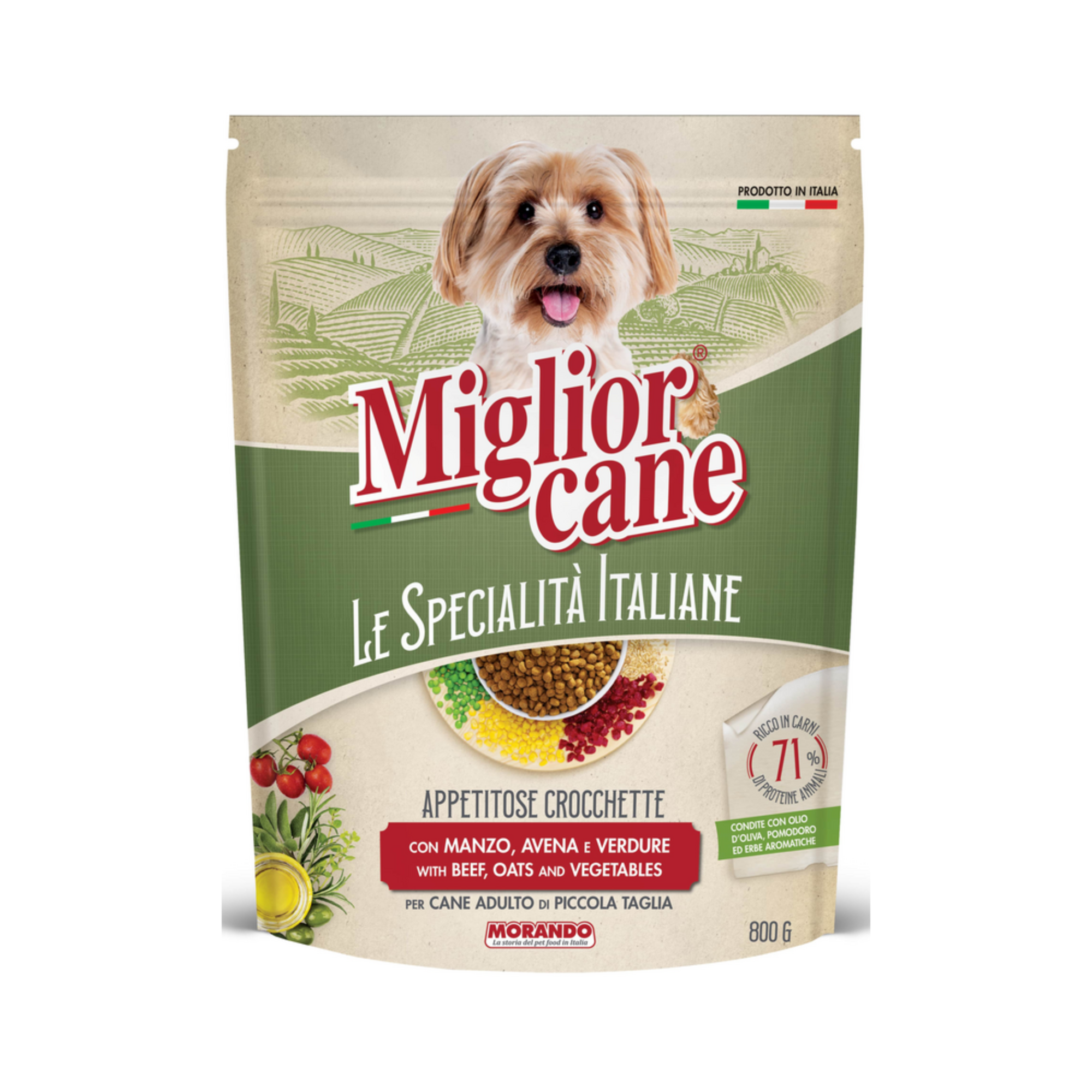 Appetitose Crocchette Con Manzo Avena E Verdure Miglior Cane Le Specialità Italiane Mini 800g