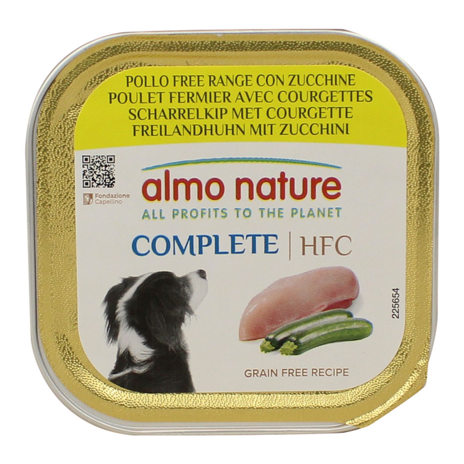 Almo Nature Complete Hfc Pollo Free Range Con Zucchine Per Cane Vaschetta 85 g