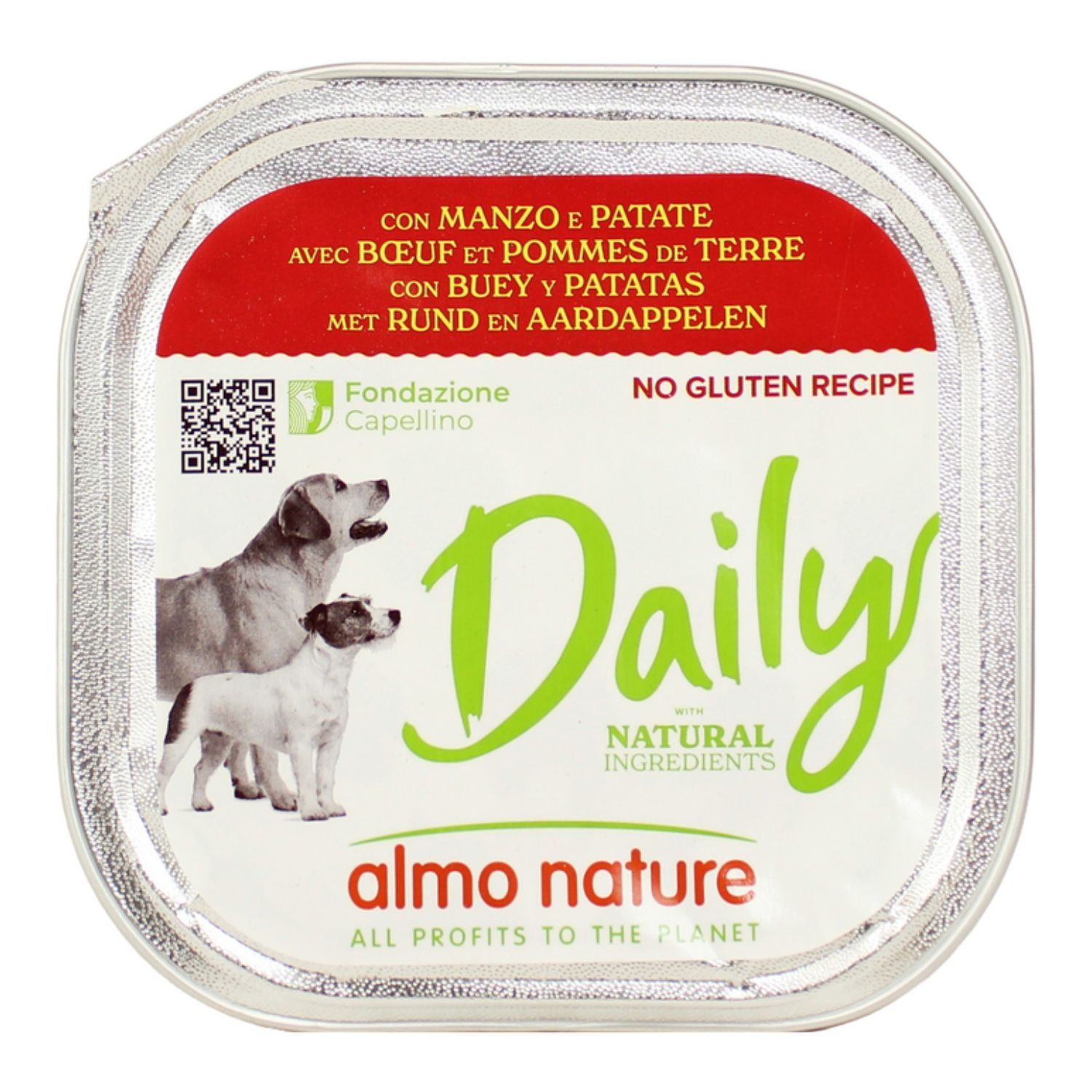 Almo Nature Daily Manzo E Patate Per Cane Vaschetta 300 g
