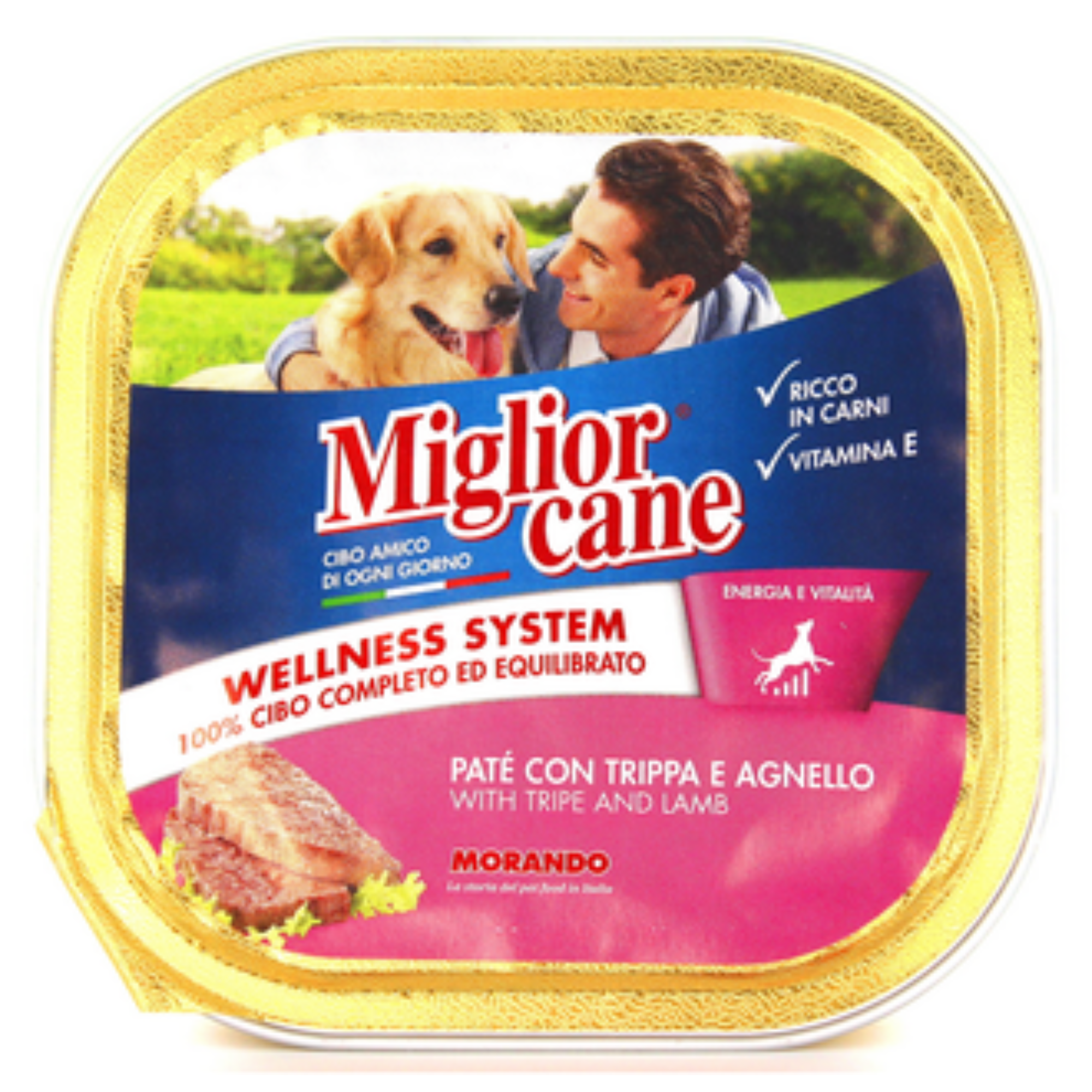 Paté Per Cani Miglior Cane Wellness System Con Trippa E Agnello 300g