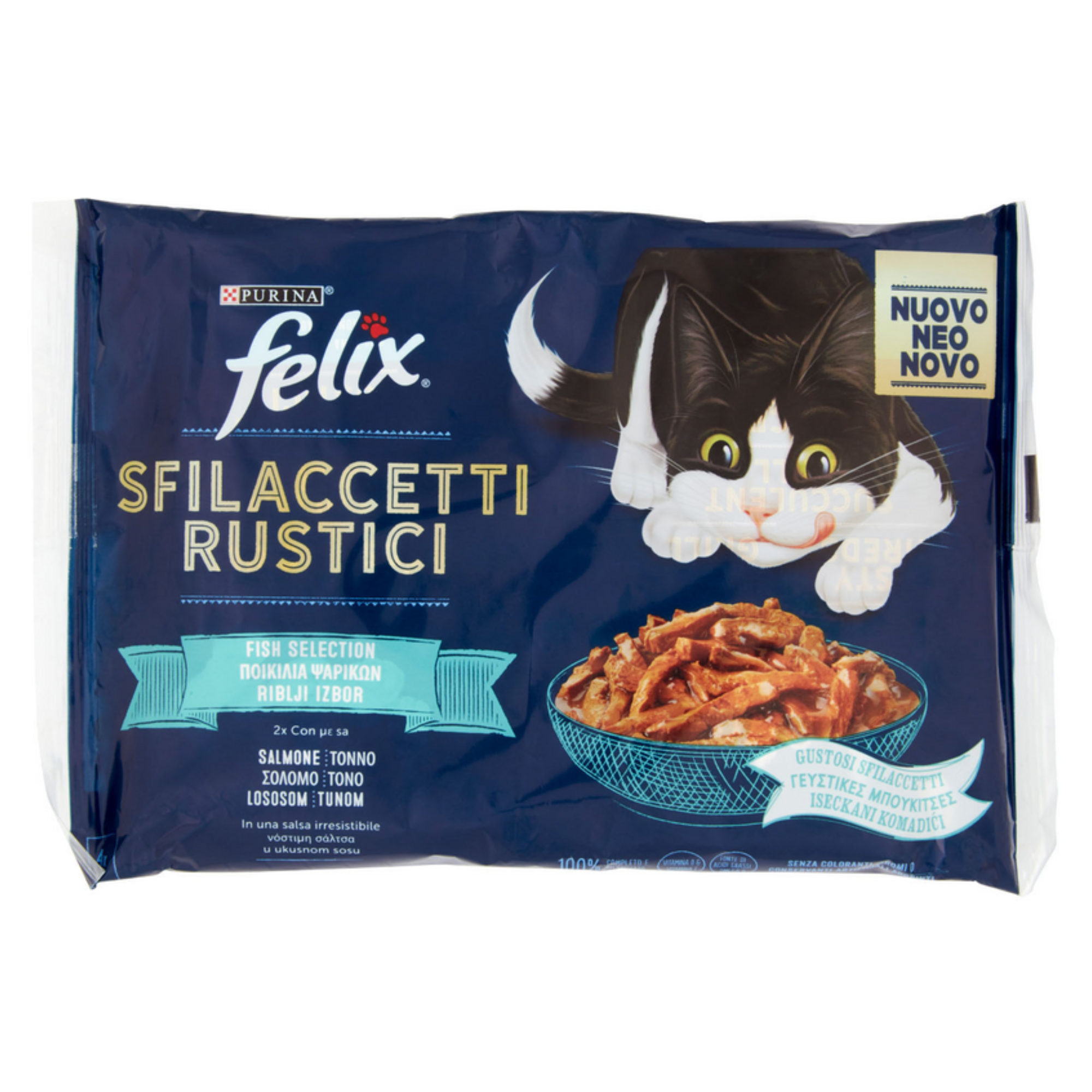 Felix Sfilaccetti Rustici Fish Selection In Salsa 4x80g