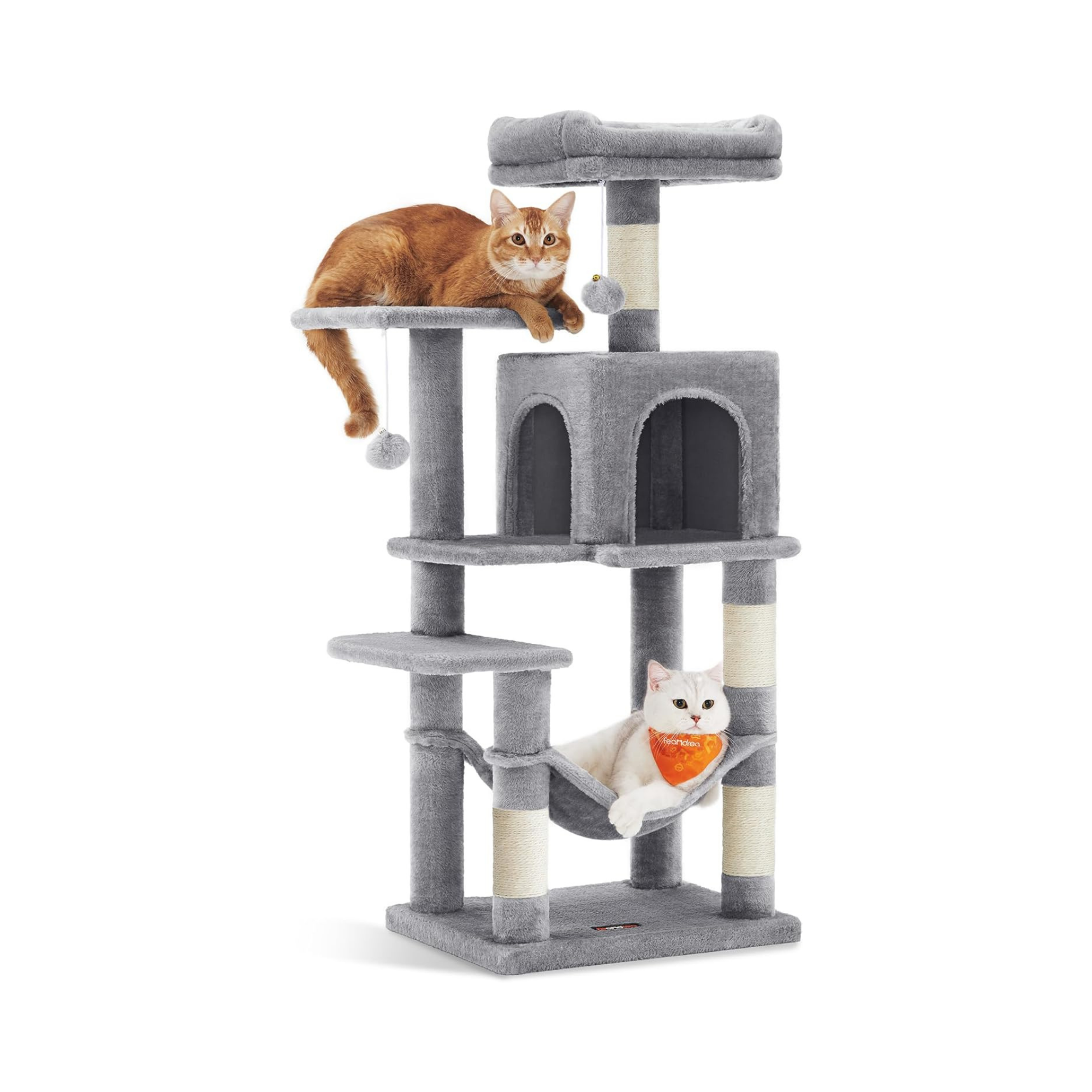 Feandrea Albero Tiragraffi per Gatti Alto 112 cm Grigio