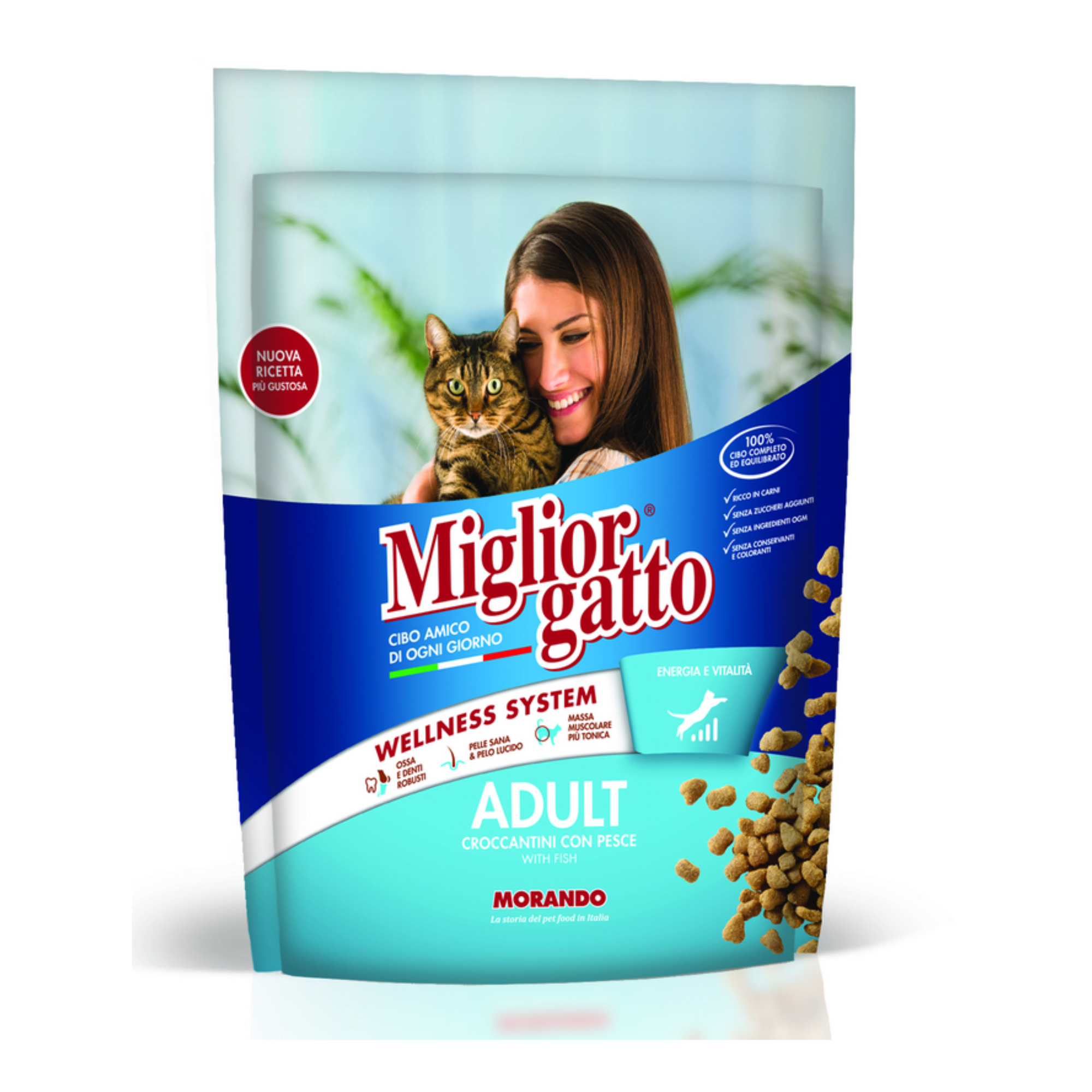 Miglior Gatto Adult Croccantini Con Pesce Wellness system 400gr