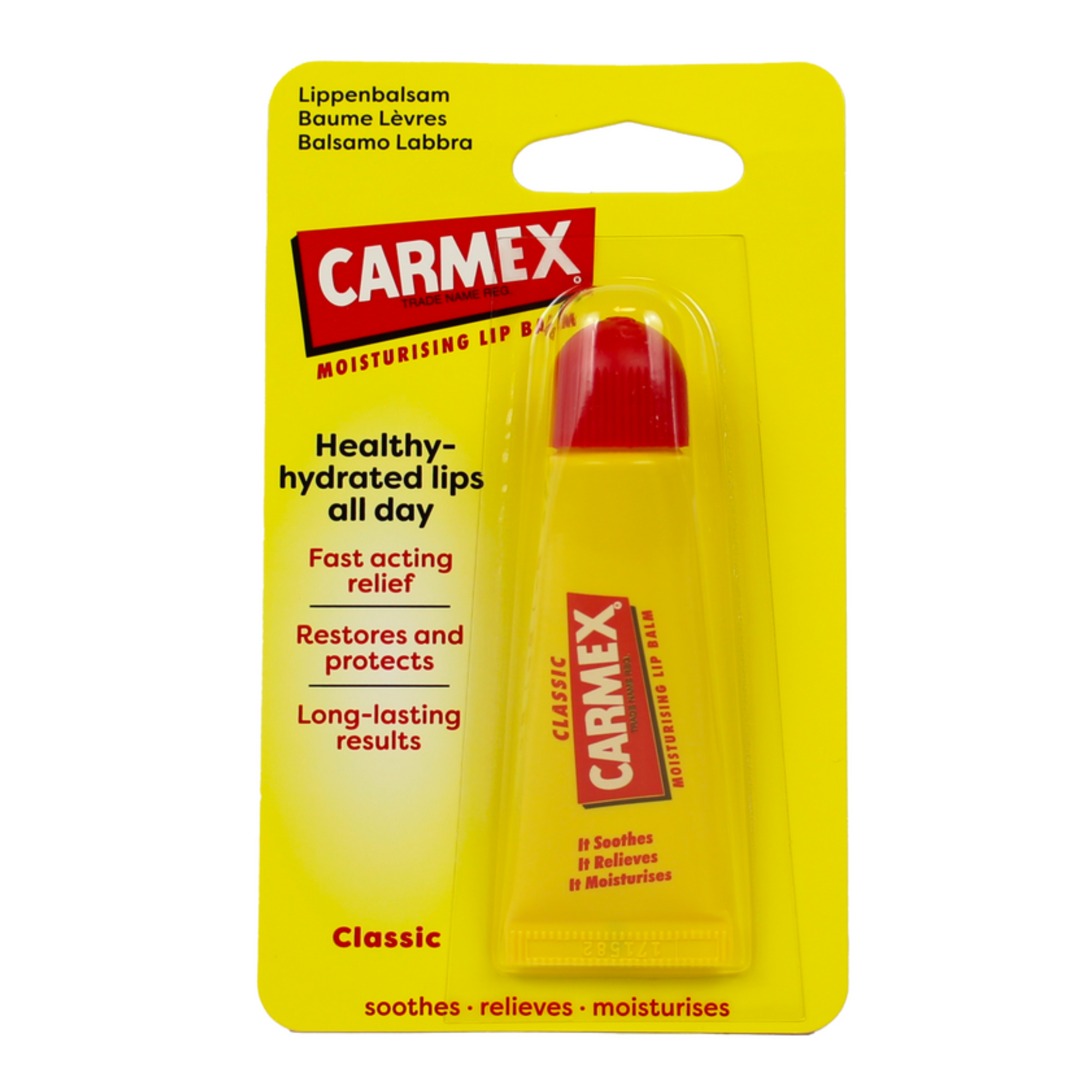 Carmex Balsamo Labbra Classico Idratante Protettivo Tubetto