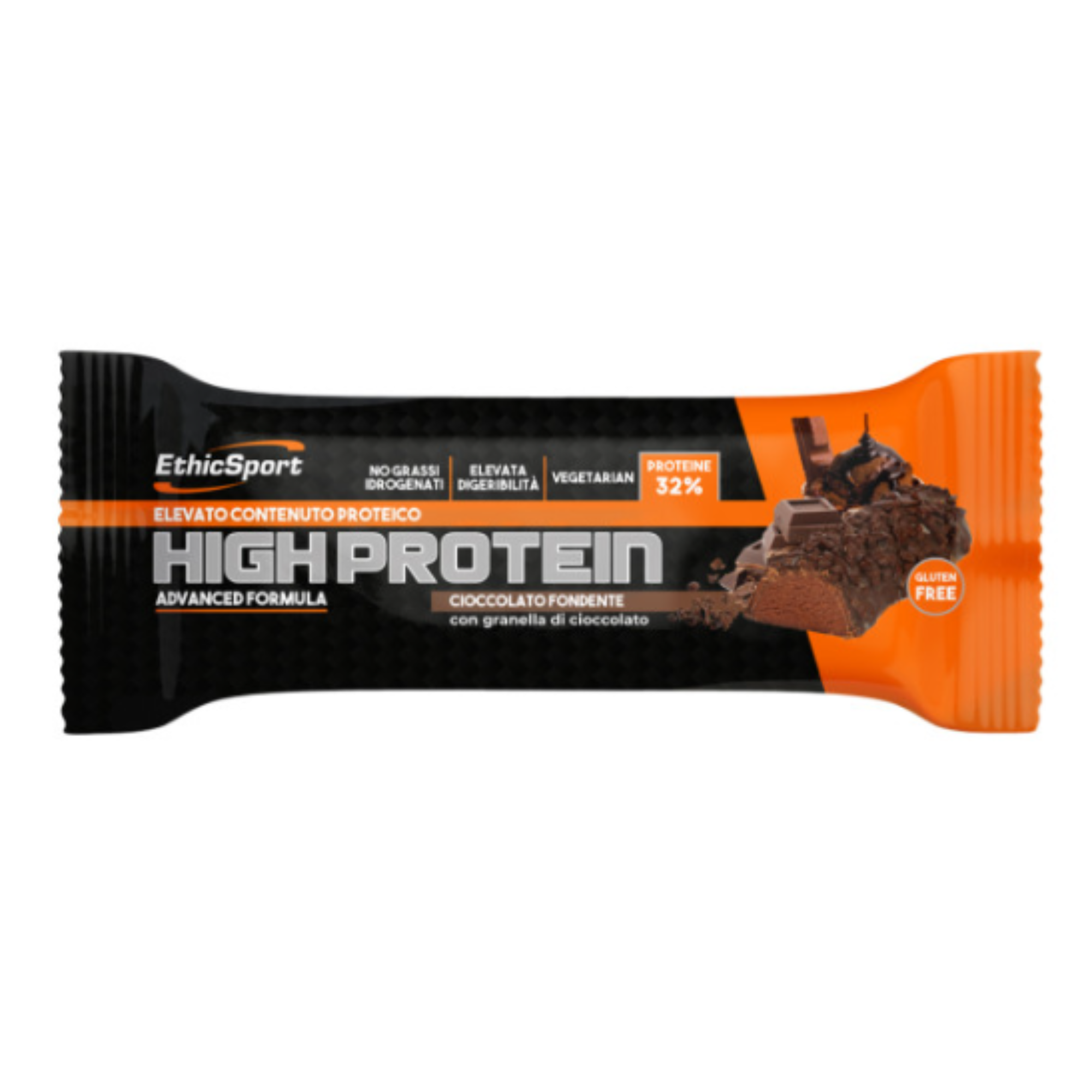 Barretta Proteica High Protein Cioccolato Fondente ETHIC SPORT 45 g