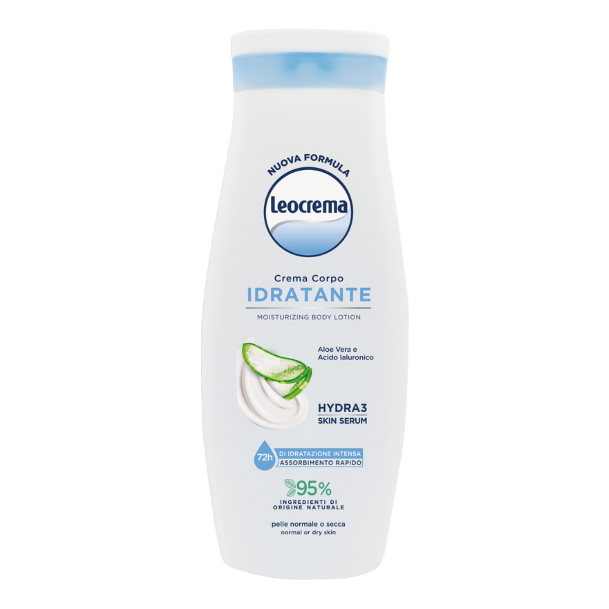 Crema Corpo Idratante Hydra3 Skin Serum Aloe Vera E Acido Ialuronico Leocrema 250 ml