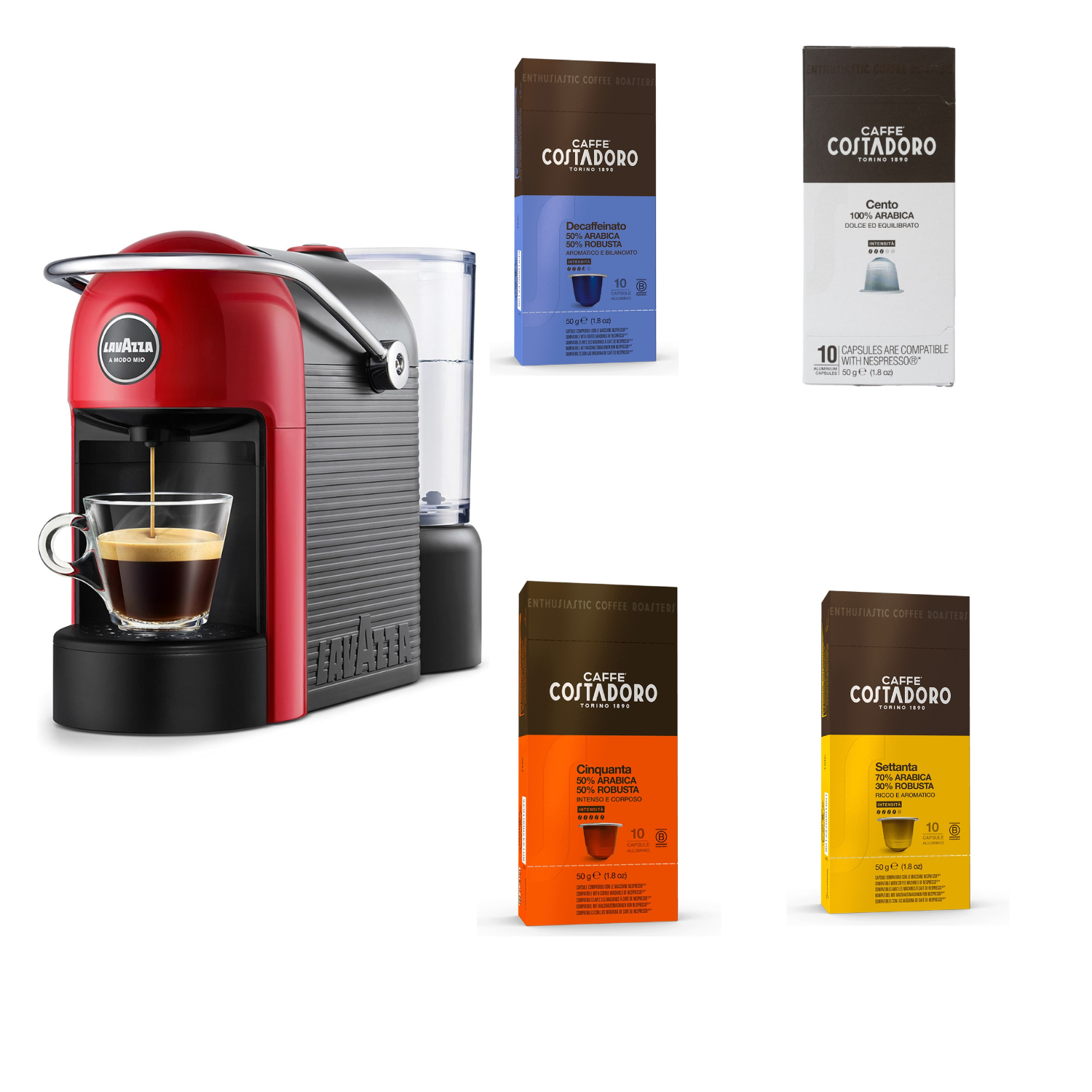 Lavazza A Modo Mio Jolie + 40 Capsule Costadoro