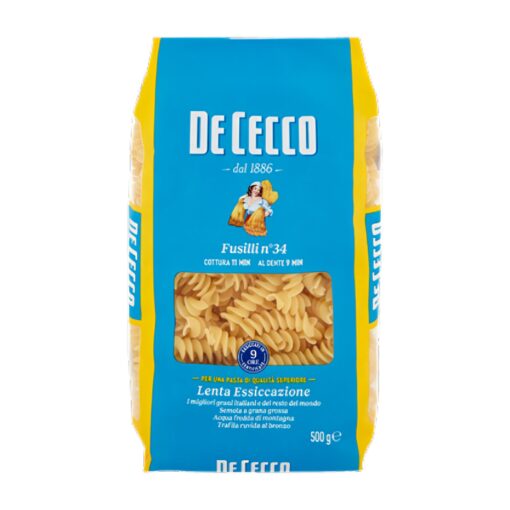 Fusilli n.34 De Cecco Pasta di Semola 500 g
