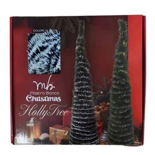 Mastro Bianco Holly Tree Albero Di Natale Slim Artificiale 150 Cm