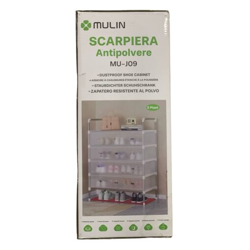 Mulin Scarpiera Antipolvere 5 Piani MU-J09