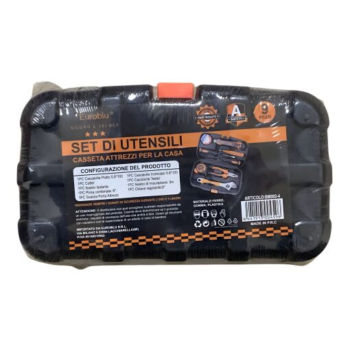 Set Di Utensili Cassetta Attrezzi Per La Casa Euroblu 9 Pezzi