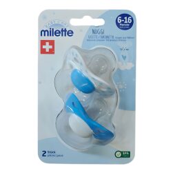 Succhietti In Silicone Baby Care Milette 6–16 Mesi 2 Pezzi ROSSO