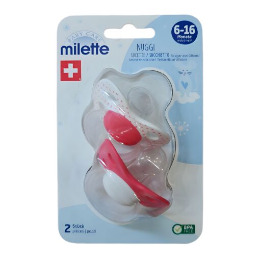 Succhietti In Silicone Baby Care Milette 6–16 Mesi 2 Pezzi CELESTE