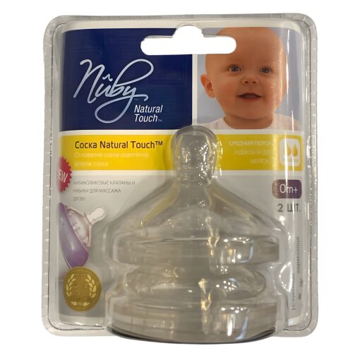 Coppia Tettarelle In Silicone Natural Touch Nuby 0m+