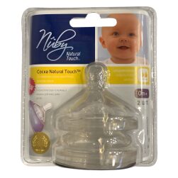 Coppia Tettarelle In Silicone Natural Touch Nuby 0m+