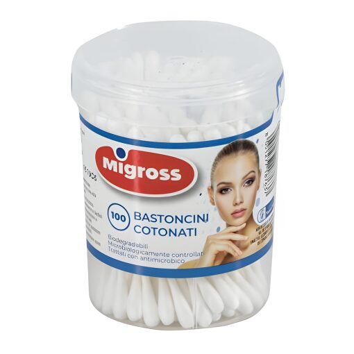 Bastoncini Cotonati Biodegradabili Migross 100 Pezzi
