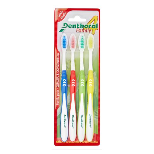 Spazzolini Family Denthoral Setole Medie 4 Pezzi