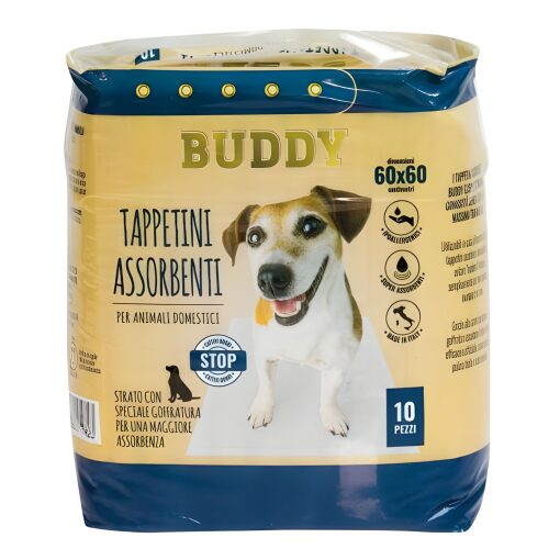 Buddy Tappetini Assorbenti Per Animali 60x60 Cm 10 Pezzi