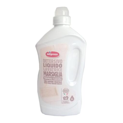 Detersivo Bucato Liquido Marsiglia A Mano E Lavatrice Migross 1000 ml