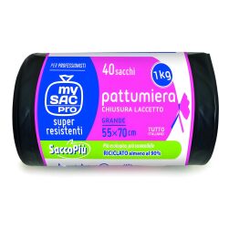 Sacco Pattumiera Nero 40 Litri 55x70 cm 40 Sacchi