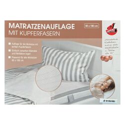 Coprimaterasso Con Fibre Di Rame Antibatterico 90 x 180 cm