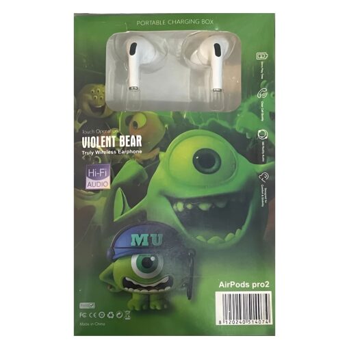 Violent Bear Auricolari Wireless Pro2 Verdi Con Custodia Di Ricarica