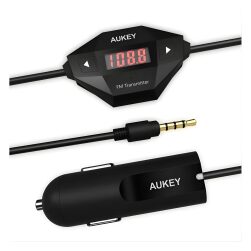 Aukey Trasmettitore Fm Per Auto Con Jack Audio 3,5 Mm