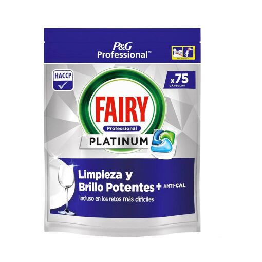 Fairy Professional Platinum Detersivo Lavastoviglie Brillantezza E Anticalcare 75 Caps