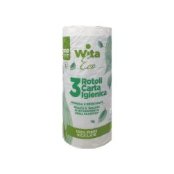 Carta Igienica 100% Fibre Riciclate 2 Veli Wita Eco x3 Rotoli