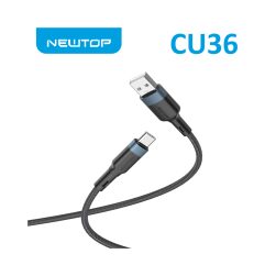 Cavo Usb Type C Newtop CU36 Nylon 100 cm Nero