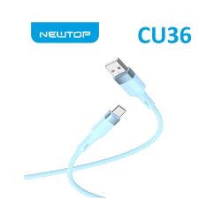 Cavo Usb Type C Newtop CU36 Nylon 100 cm Azzurro