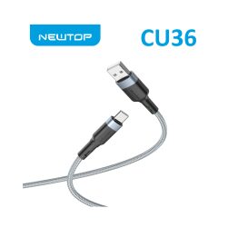 Cavo Usb Type C Newtop CU36 Nylon 100 cm Grigio
