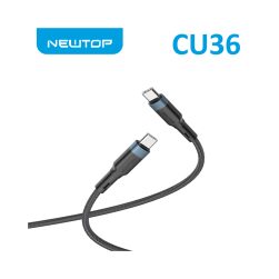 Cavo Type C Type C Newtop CU36 Nylon 100 cm Nero