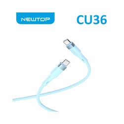 Cavo Type C Type C Newtop CU36 Nylon 100 cm Azzurro