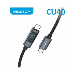 Cavo Type C Type C Newtop CU40 100W 100 cm Con Display A Led
