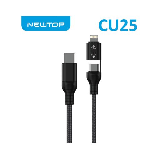 Cavo Multiplо 3 In 1 NEWTOP CU25 Type-C A Type-C 60W Lightning 27W