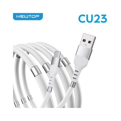 Cavo USB Type-C 120cm Con Calamite Auto Avvolgenti NEWTOP CU23