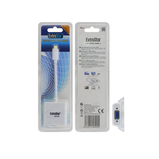 Extrastar Adattatore Type-C A VGA Femmina 15cm
