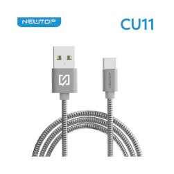 Cavo USB Type-C Steel Newtop 100cm Argento Cromato