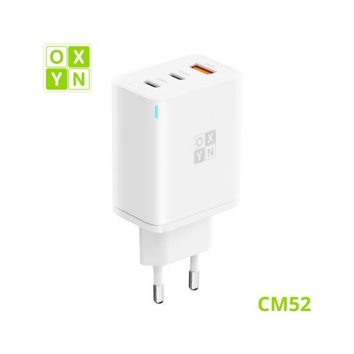 Caricatore Da Rete USB OXYN Tripla Porta Fast Charging CM52