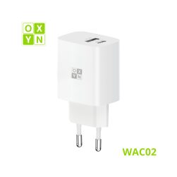 Caricatore Da Rete OXYN Doppia Porta USB-A + USB-C