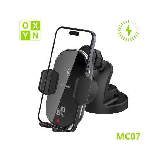 Supporto MC07 Smartphone Con Ricarica Wireless Con Ventosa Corta Oxyn
