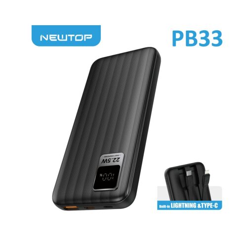 Power Bank 22.5W Fast Charging Con Cavi Integrati NEWTOP PB33 10000 mAh