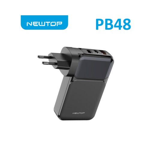 Power Bank 10000 mAh Ricarica Rapida 22.5W Con Spina AC E Cavi Integrati NEWTOP PB48