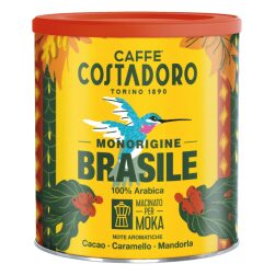 Costadoro Monorigine Brasile Caffè Macinato Per Moka Lattina 250g