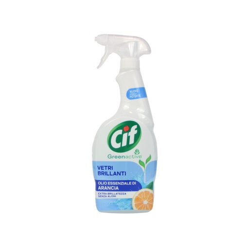 Cif Greenactive Vetri Brillanti Olio Essenziale Di Arancia