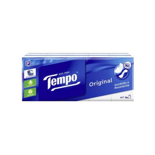 Tempo Original Fazzoletti 4 Veli 10 Pacchetti